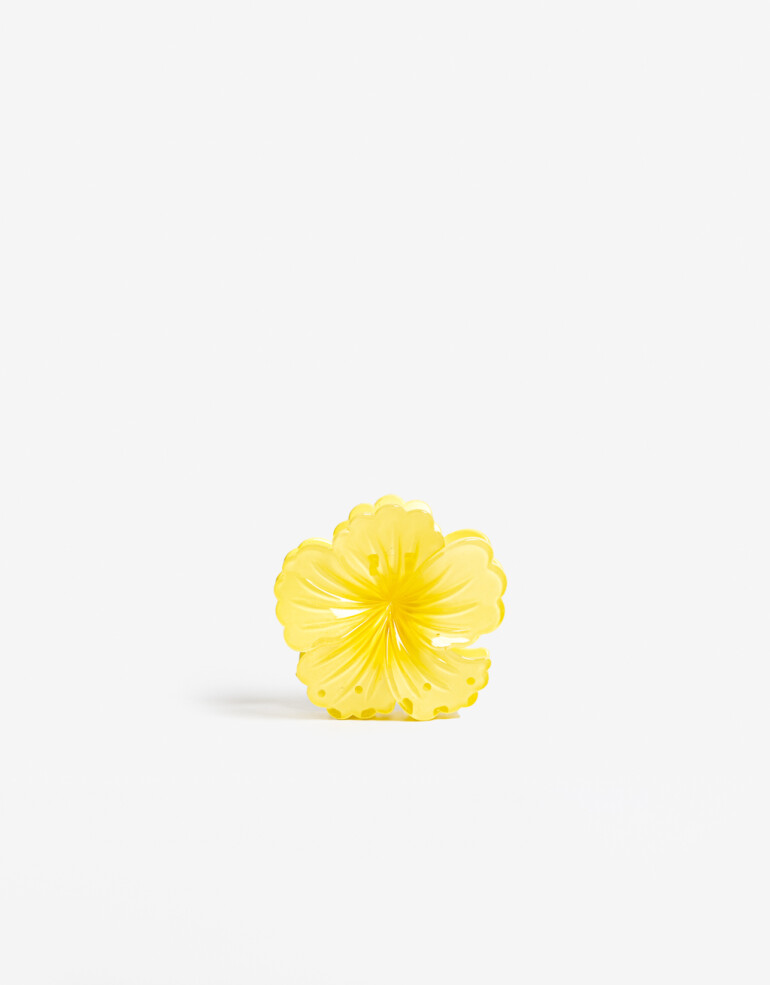 Broche Flores Broche Acrílico Flor - Amarillo Claro