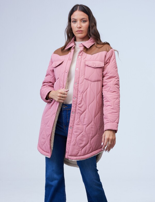 Campera Abrigo Capitoneada ROSA