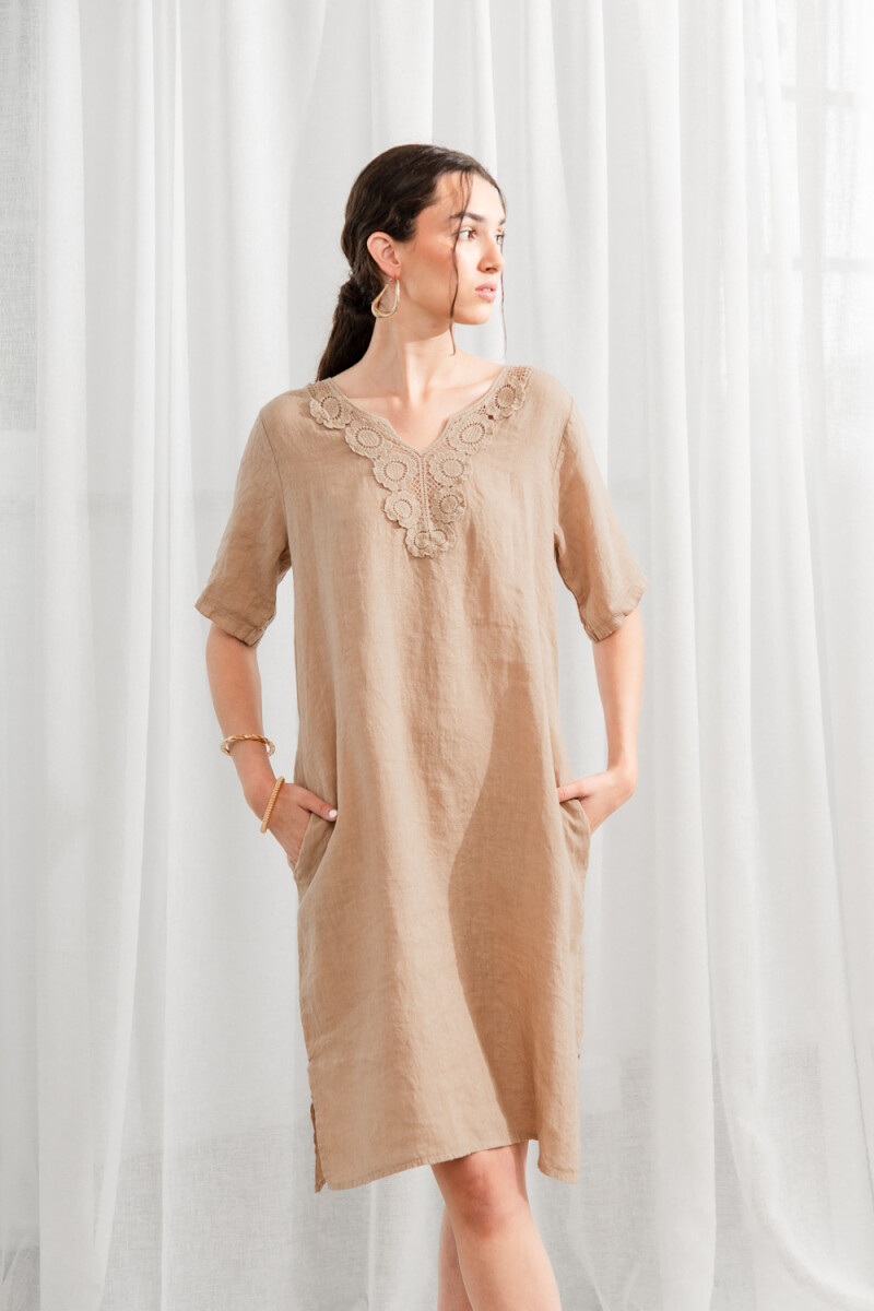 Vestido Cinzia - Taupe / Mink / Vison 