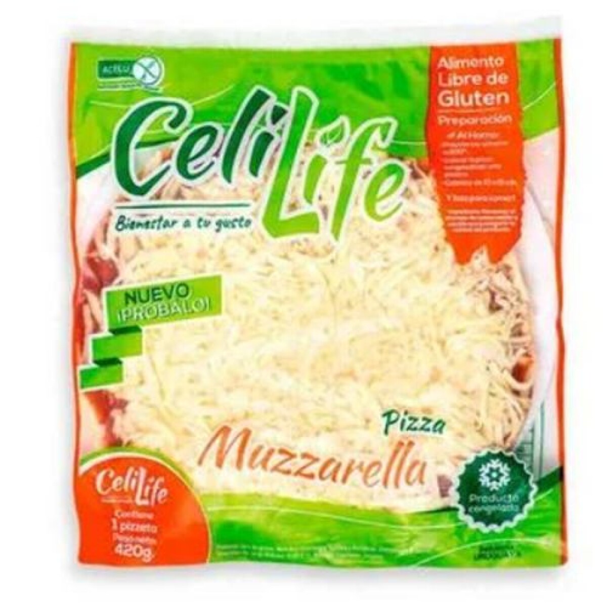 Pizzeta con Muzzarella Sin Gluten Celilife 450 Gramos 