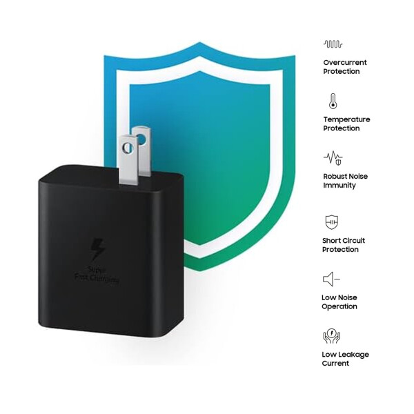 Cargador Samsung Ep-ta845 45w + Cable C A C CARGADOR SAMSUNG 45W+CABLE TIPO C NEGRO