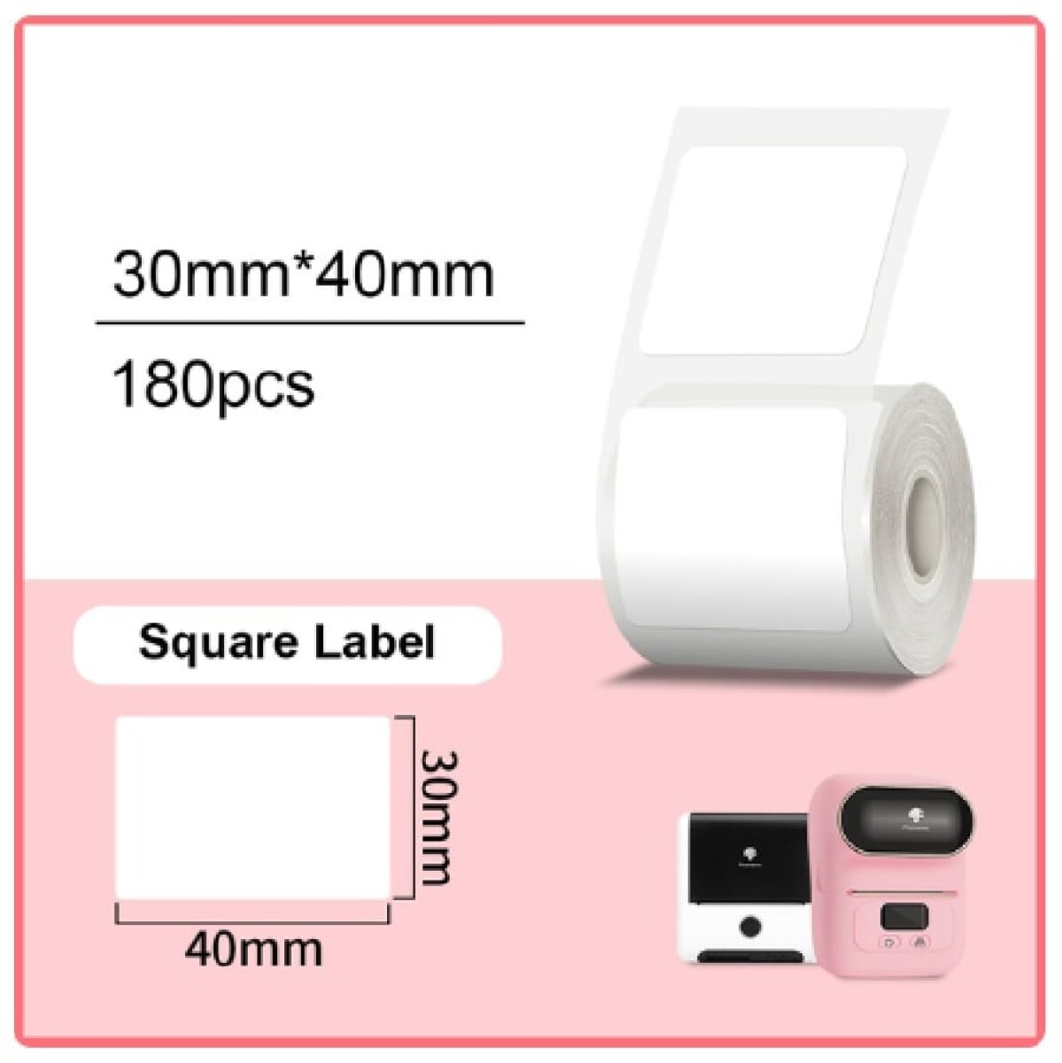 Etiqueta 30mm*40mm blanca impresora M110 230 uds. 