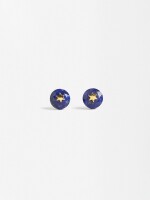 Pendientes Con Piedras - Plata De Ley 925 azul