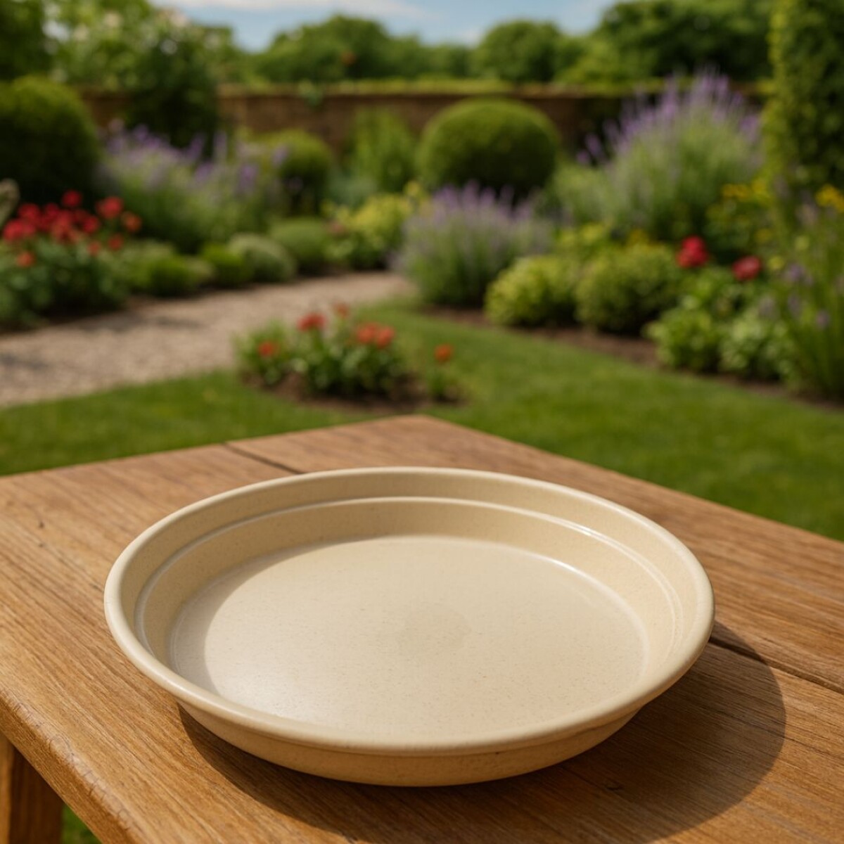 PLATO MACETA REDONDO 20CM ARENA 