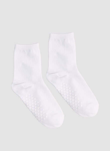 Medias lisas con antideslizante Blanco