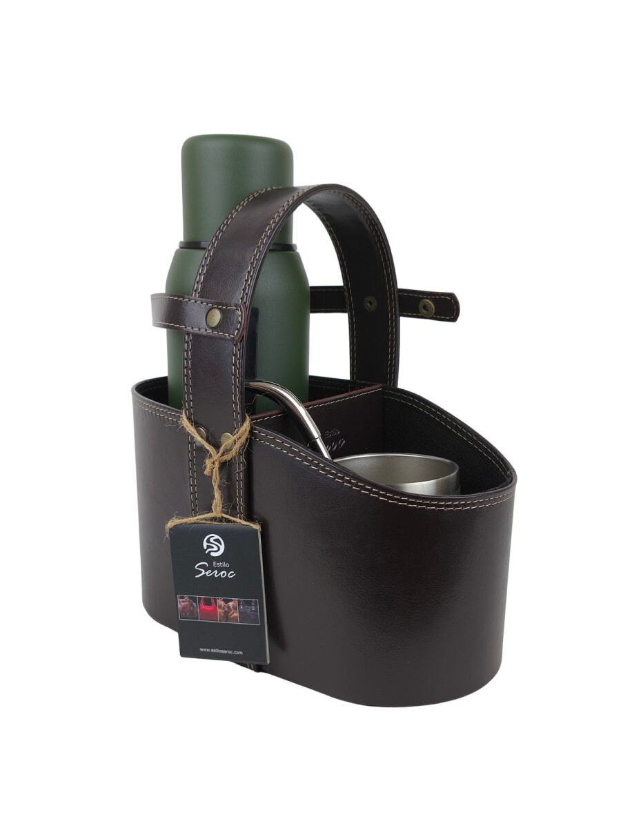 Matera Organizadora Estilo Seroc - Con Sujeción para Termo - Marrón 