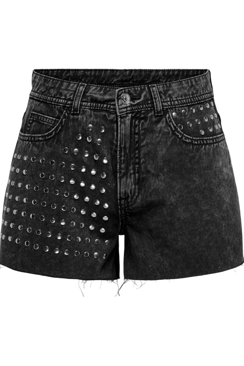 Short Manja Tachas Denim Black