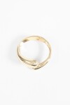 Brazalete cuff wavy dorado