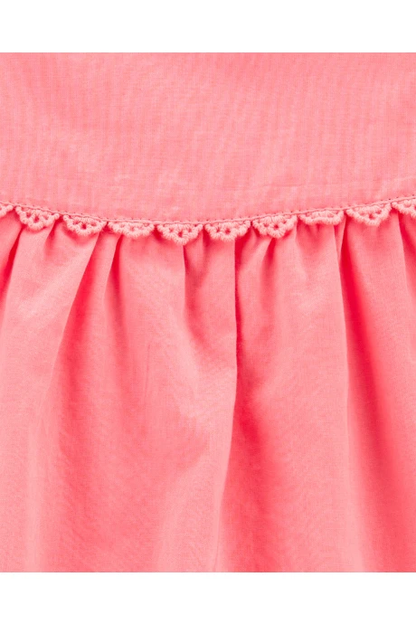 Vestido de algodón escalonado y con volados Vestido de algodón escalonado y con volados
