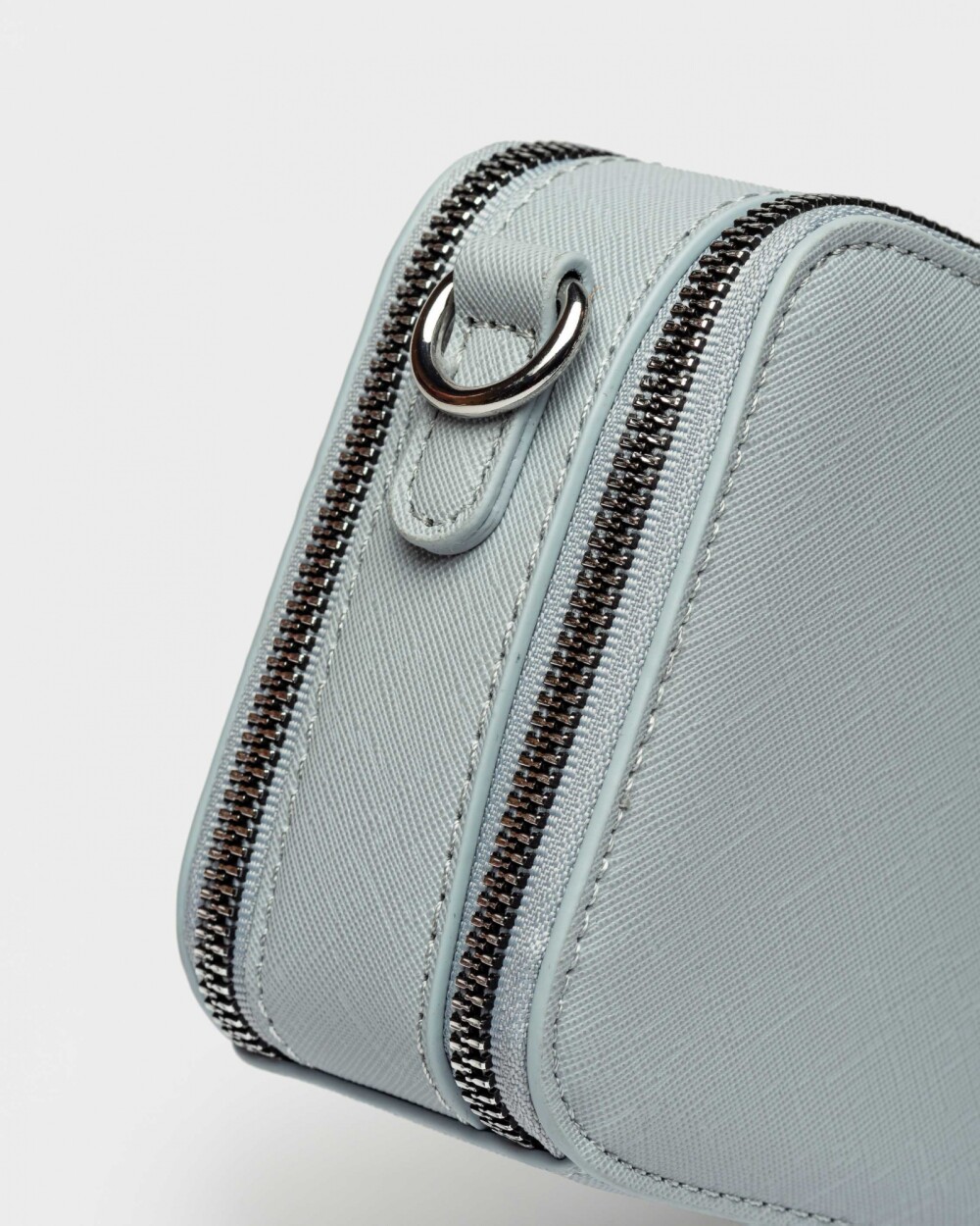 Mini bag New Penny en efecto cuero Celeste