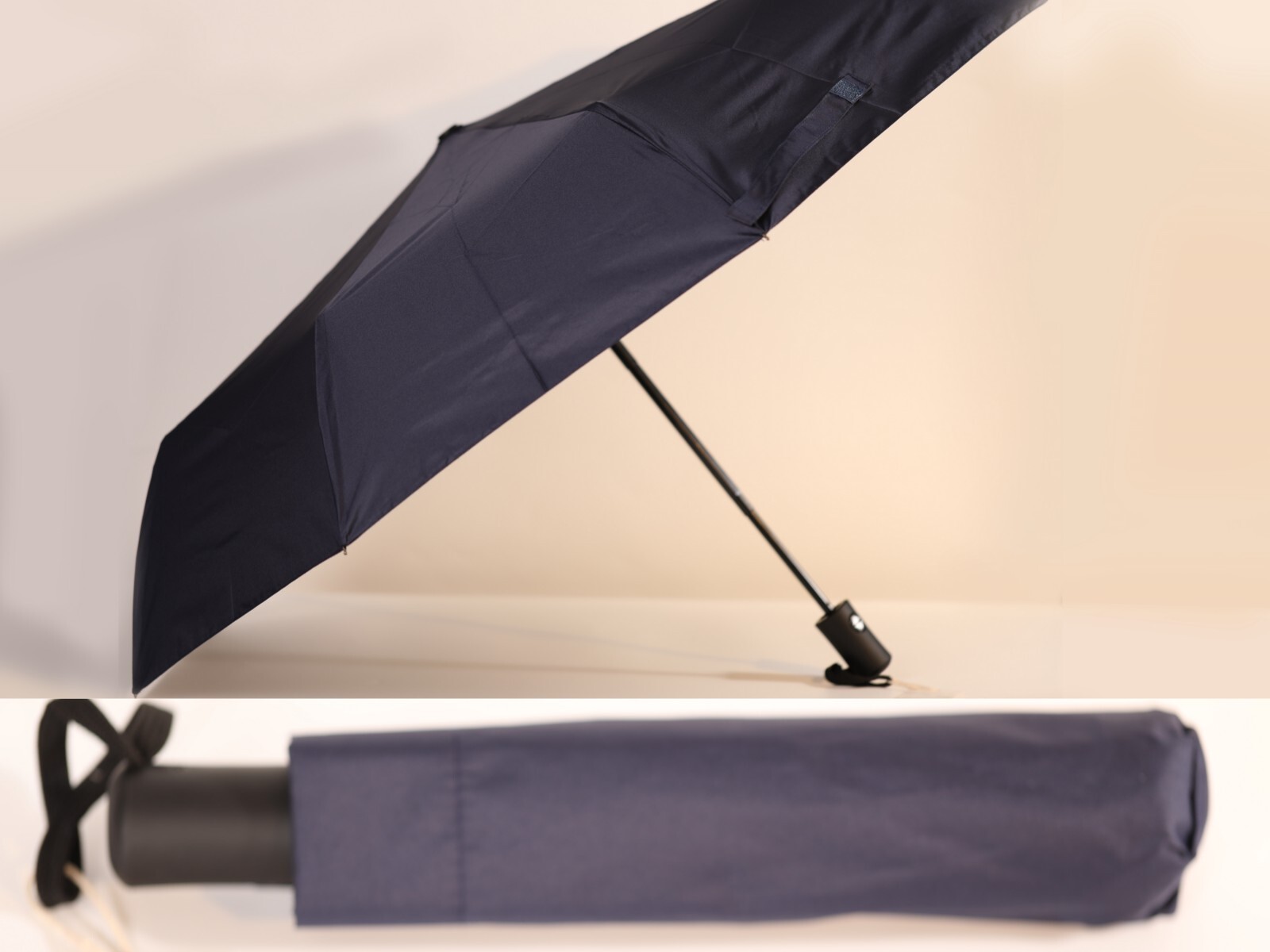 PARASOL TRIPLEGABLE (APERTURA Y CIERRE AUTOMÁTICOS/AZUL MARINO) 