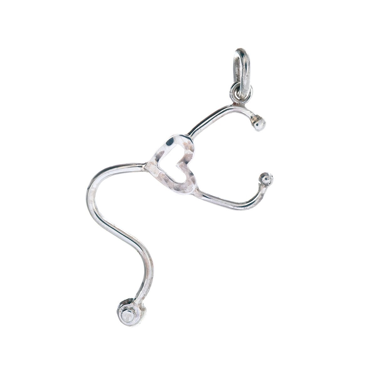 Colgante de plata 925, ESTETOSCOPIO. 