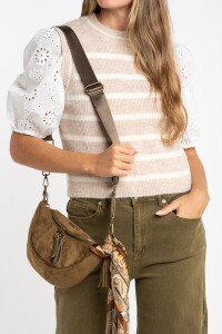 Chaleco Tejido Rayado Nacar