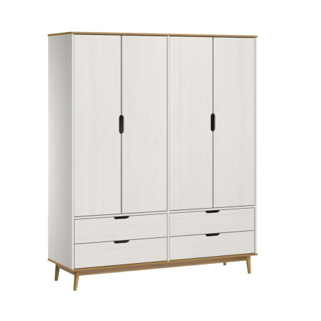 Ropero 4 Puertas 4 Cajones Li­nea Niordica Roble/Blanco