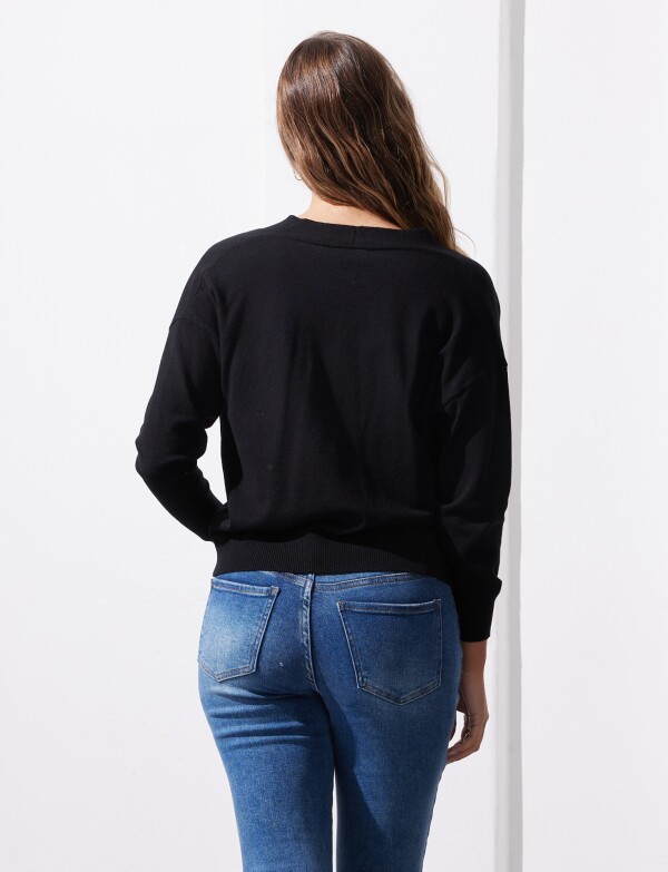 Cardigan 1 Boton NEGRO