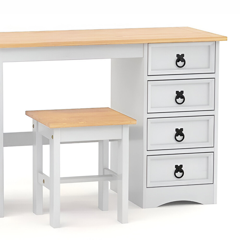 Escritorio - 5 Cajones + 1 Puerta + BANCO - Blanco Escritorio - 5 Cajones + 1 Puerta + BANCO - Blanco