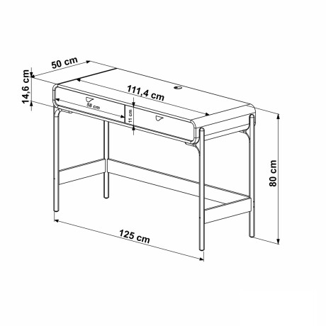 Escritorio Select - 2 cajones Natural