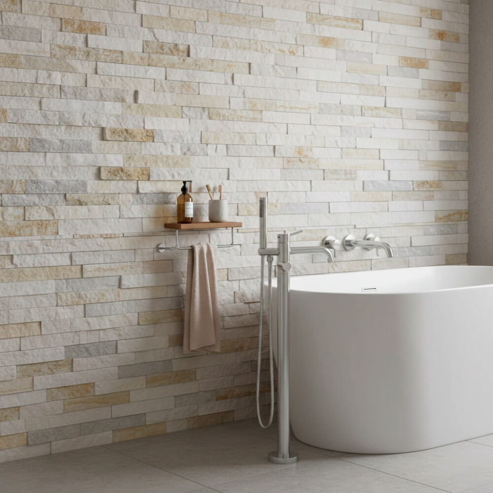 REVESTIMIENTO PIEDRA NATURAL YELLOW 15x60 cm Revestimiento Piedra Natural Yellow 15x60 Cm