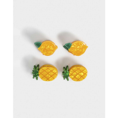 Set De Broches Amarillo Medio