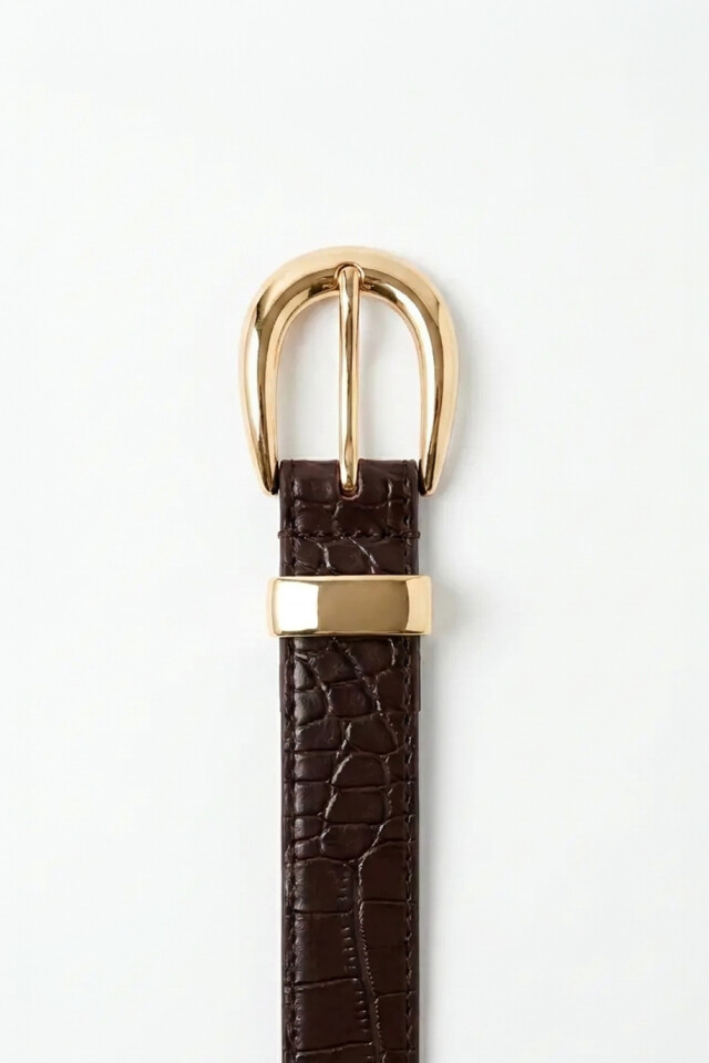 Cinturón crocco chocolate