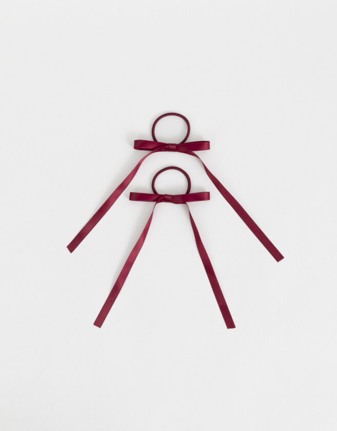 Gomitas Elásticas Sets Con moño Set De Gomitas Elásticas - Rojo Burdeaux