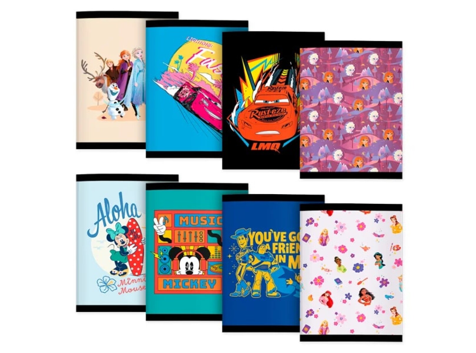 Cuaderno Rayado Licencias 96 Hojas Engrampado x 10 - Cars 