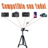Tripode Profesional Celular 360° Pies De Goma + Estuche Variante Color Negro