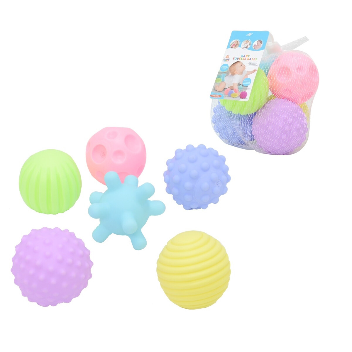 Pelota Soft x 6 - Colores Pastel 