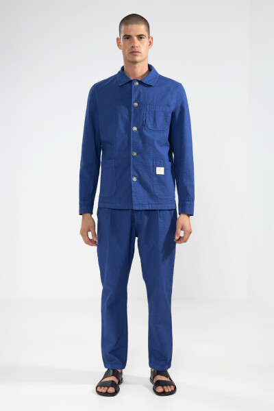 SEERSUCKER PANTS Blue