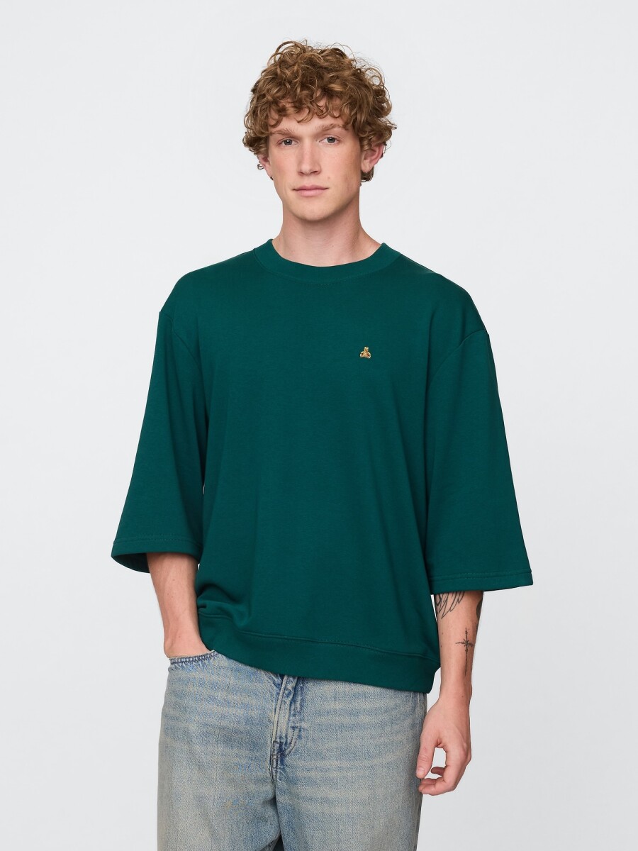 Remera Oversized Oso Brannan Hombre - Rain Forest 19-5232 Tc 