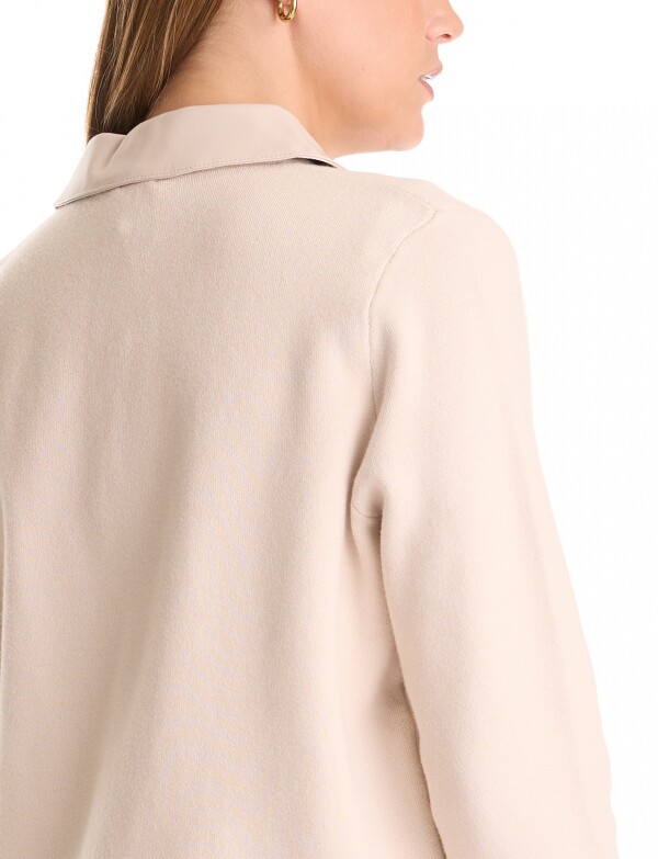 Sobrecamisa Combinada Eco Cuero BEIGE