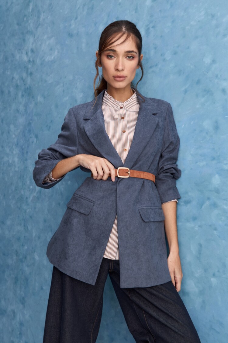BLAZER APEROL Azul Grisaceo