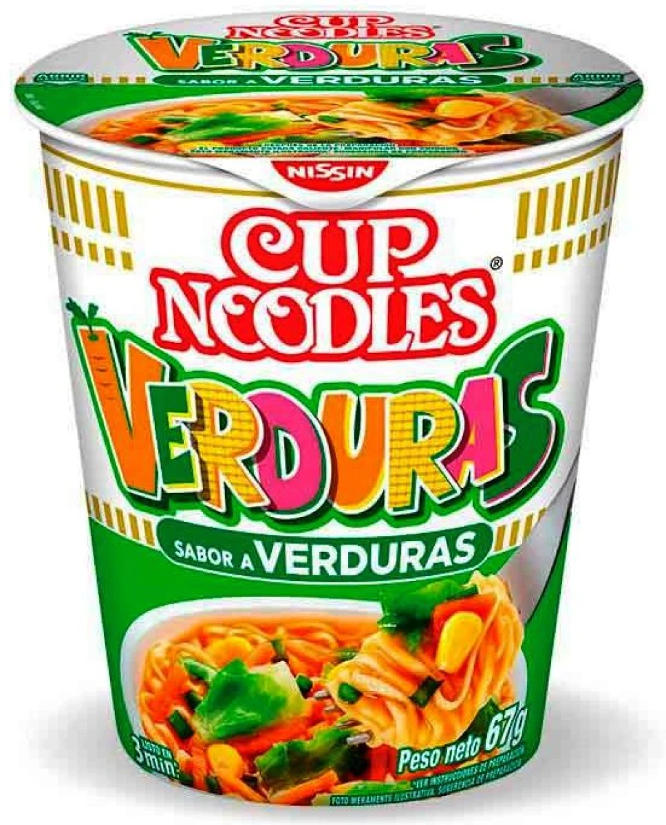 SOPA NISSIN CUP NOODLES 63G VERDURAS 