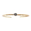 Brazalete Delhi-Plata 925 rodinada con micra de oro 18k-Piedra Labradorita-BR2007 conpiedra