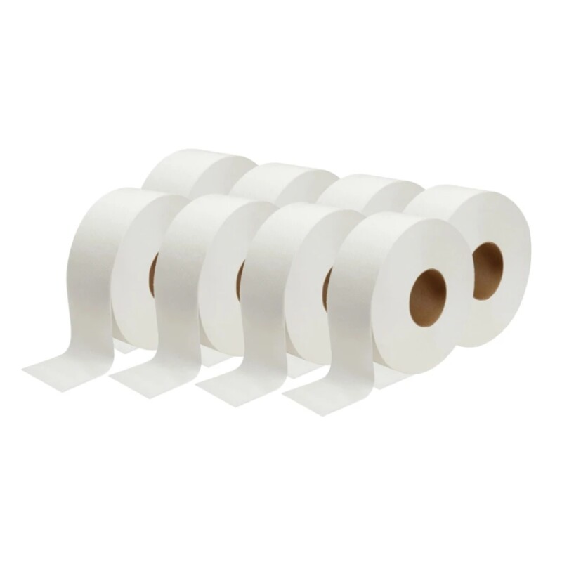 Pack 8 rollos papel higiénico 450 m BLANCO