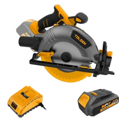 TOLSEN COMBO SIERRA CIRCULAR LI-ION 20V 185MM 3800RPM + BATE Tolsen Sierra Circular Li-ion 20v 185mm 3800rpm (*)