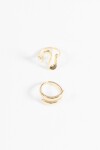 Set anillos ondas dorado