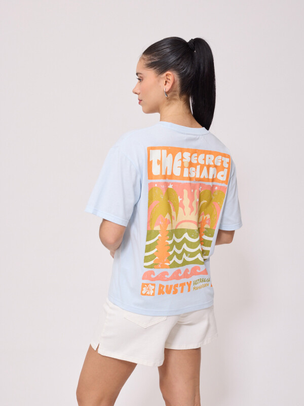 T-SHIRT TAKILA RUSTY Celeste