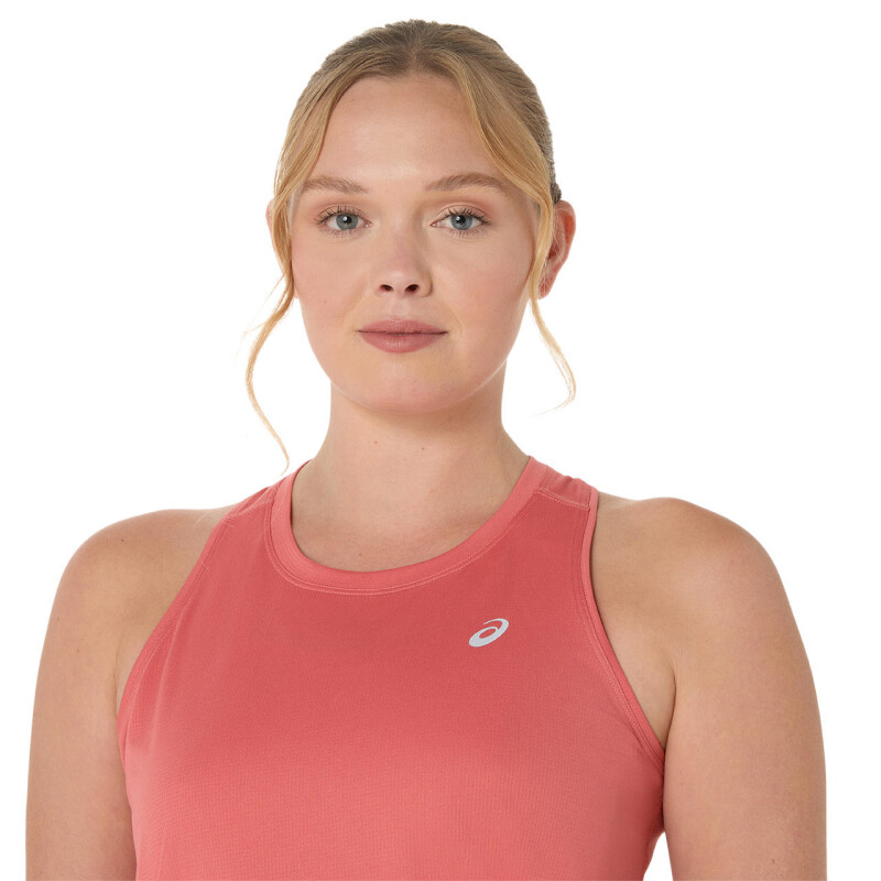 Singlets Running Asics Silver Tank Mujer Dark Pink Clay