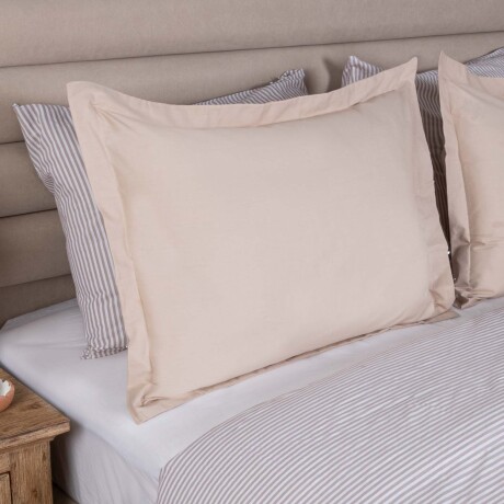 SET FUNDA NÓRDICA 1 PLAZA ALGODON NATURAL-BEIGE COTTON BASIC 180H BEIGE CLARO