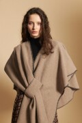PONCHO MECHA Beige
