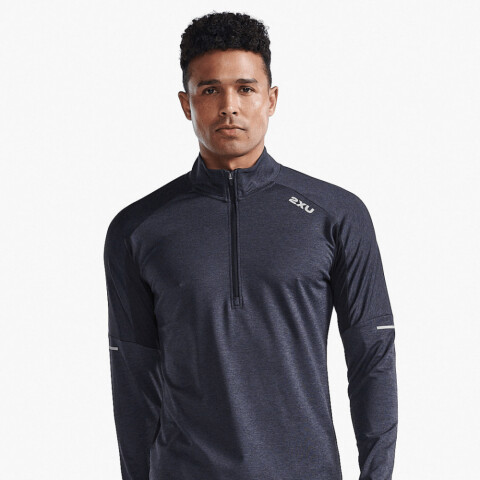 Aero 1/2 Zip - Hombre Black/silver Reflective