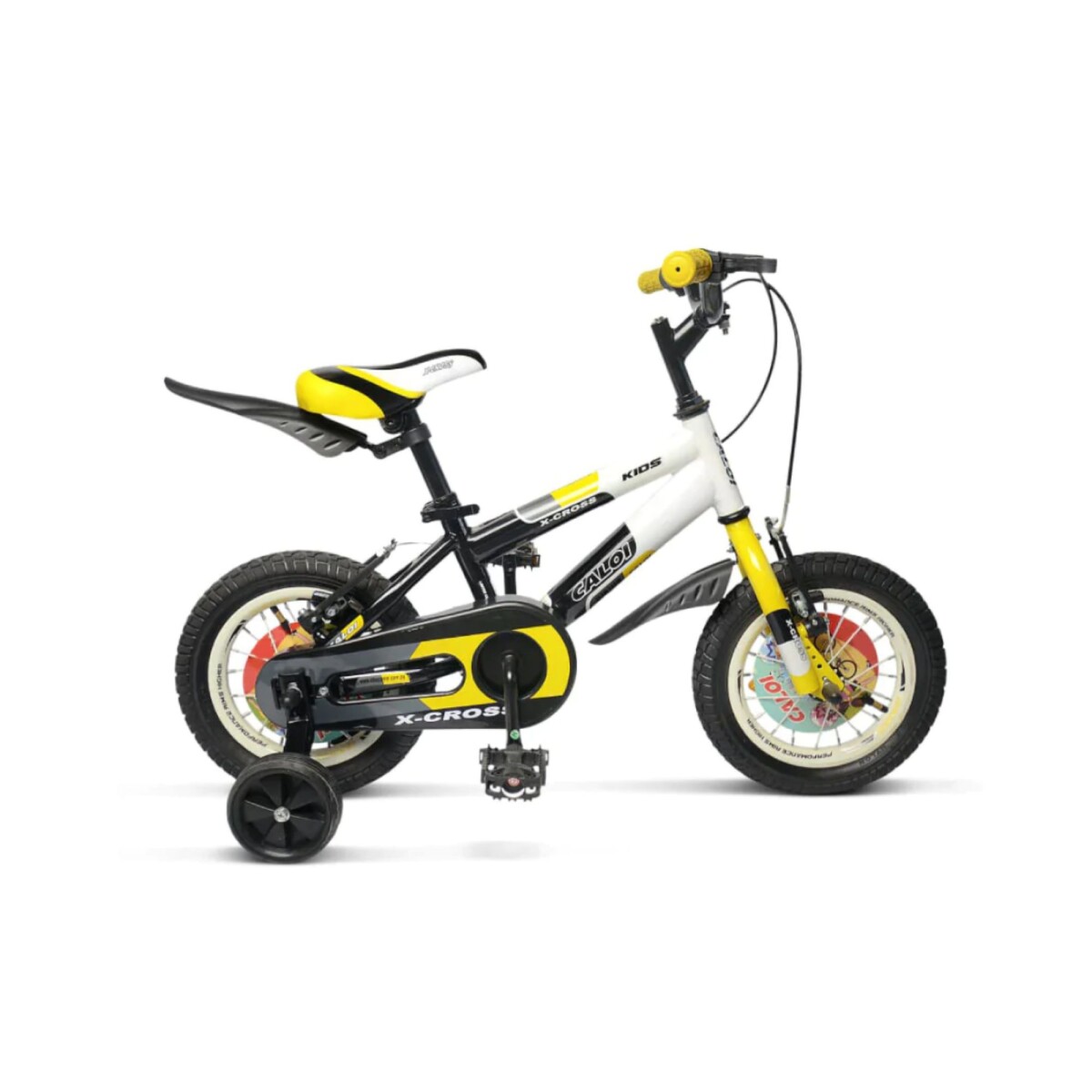 Bicicleta Caloi X-Cross Aro 12" - Amarillo con negro 