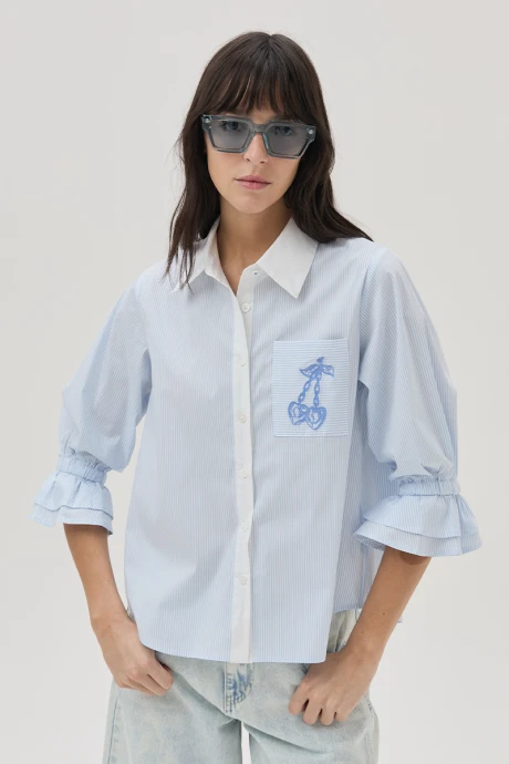 Camisa Cherry Celeste