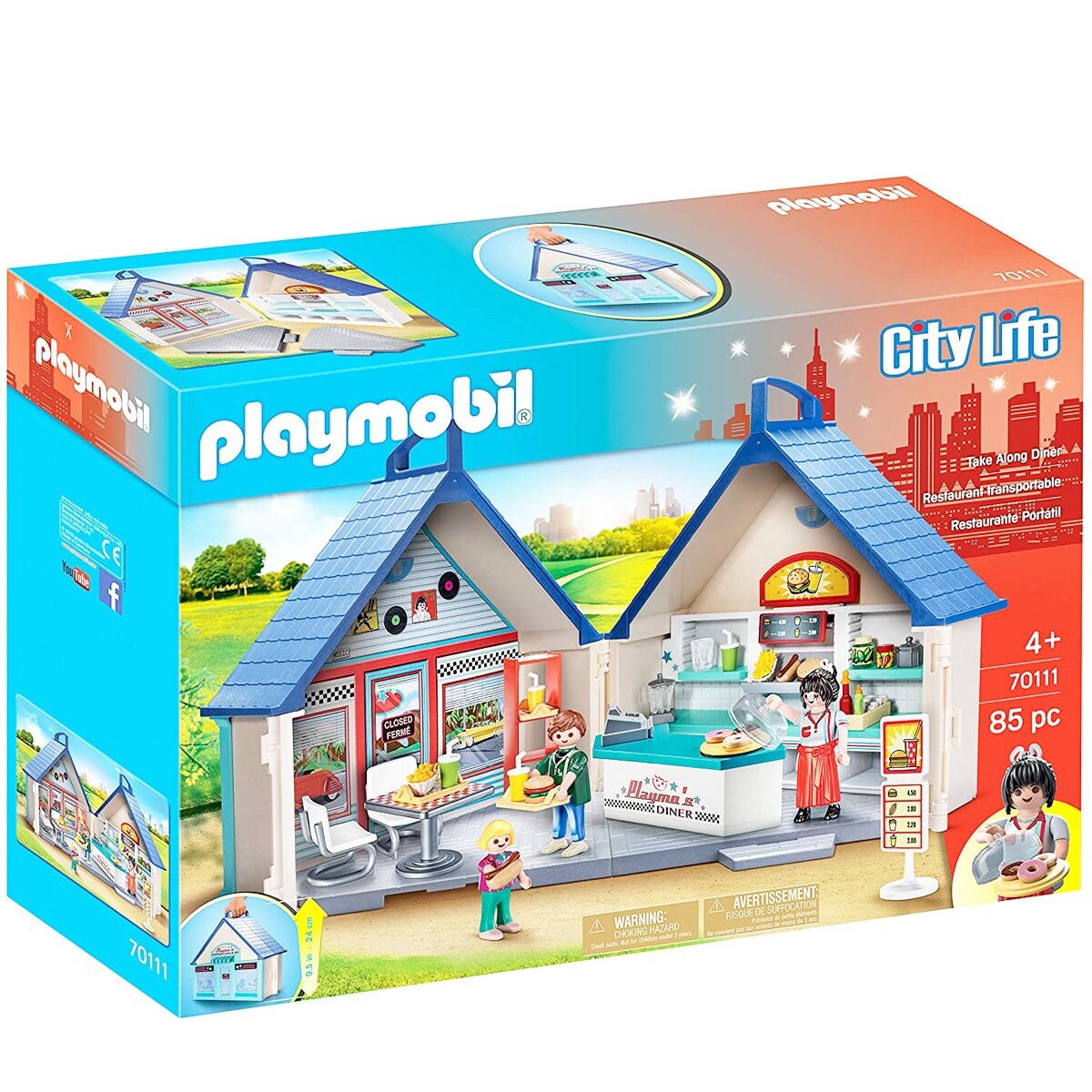 Playmobil Maletín Temático Escenario Gigante Niños - Restaurante 