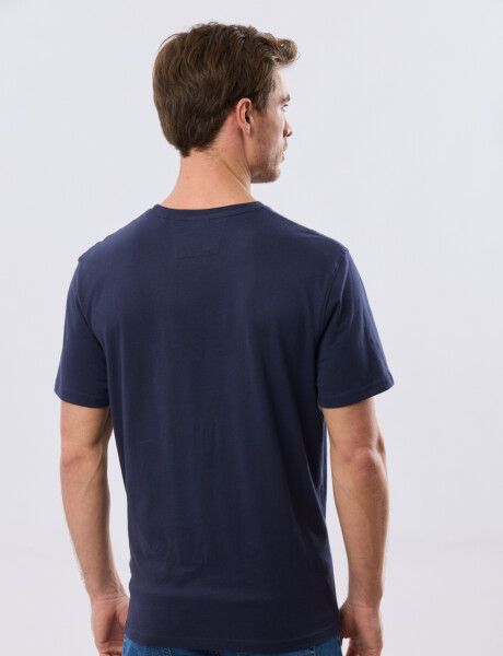 REMERA ESTAMPADA DE ALGODÓN Azul