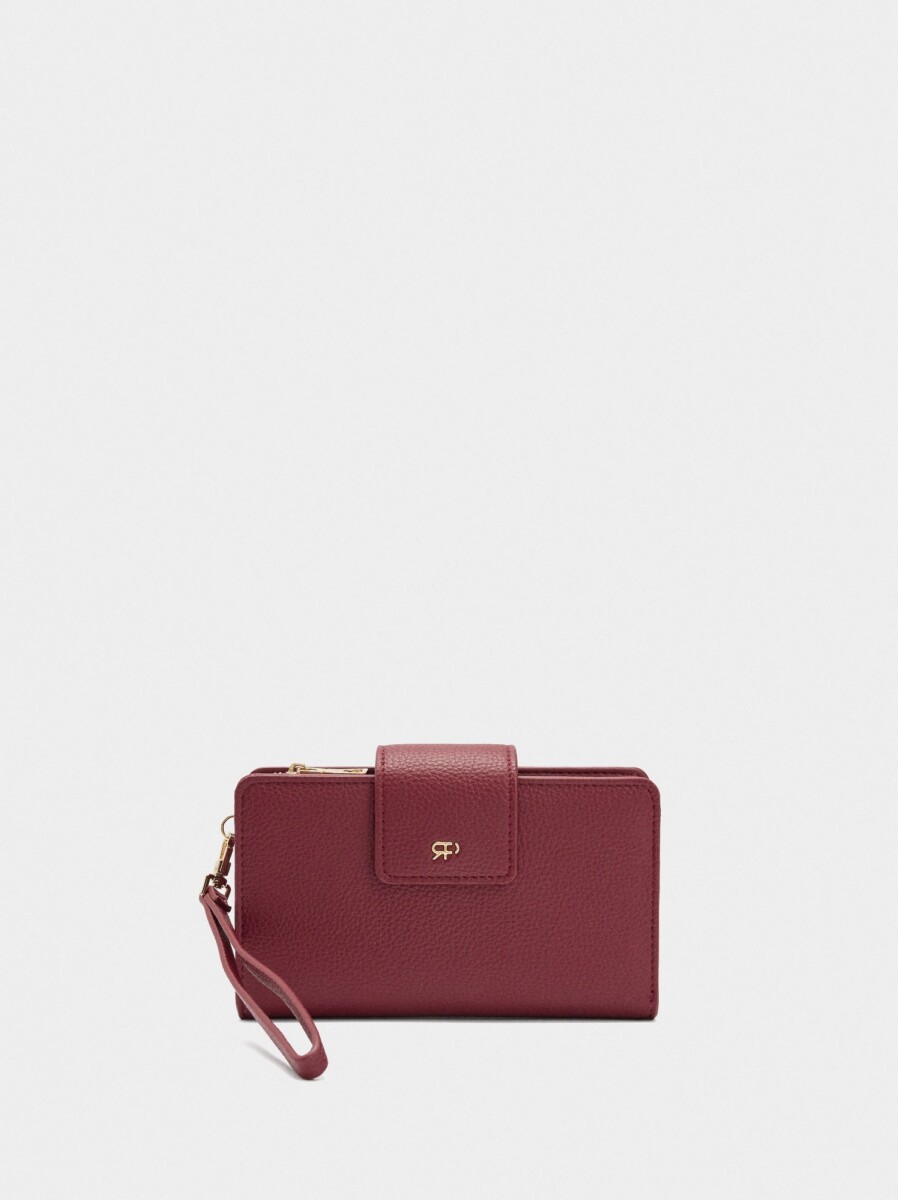 Cartera Con Bolsillo Para Móvil - rojo 