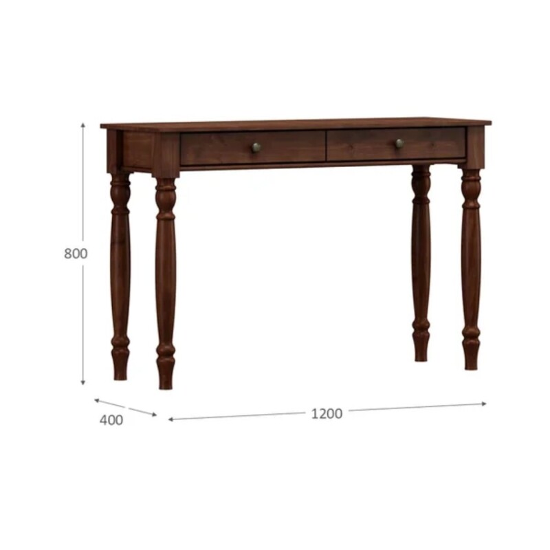 Consola con 2 Cajones Café Línea Rubi Finestra 100% Madera Maciza Consola con 2 Cajones Café Línea Rubi Finestra 100% Madera Maciza