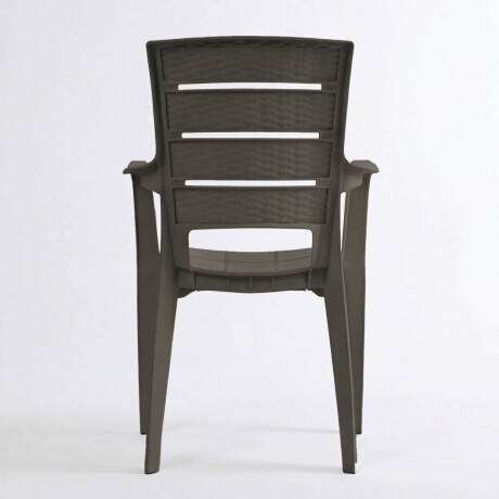Silla Jardín Rattan Apilable UV 150kg Exterior Turca Marron