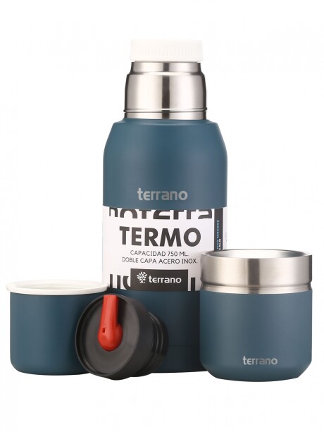 Set Acero 750ml / Mate Folkie Petróleo